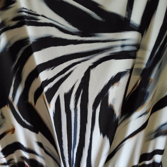 A Luxology Women's Dress Animal Print Career Evening Old Money Belted  S - Picture 3 of 12